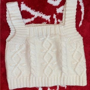 Pacsun cable knit cropped tank